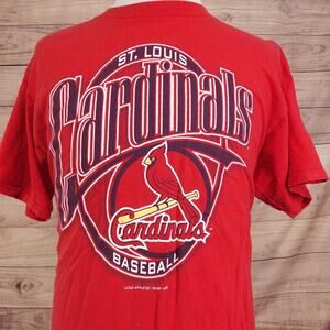 Vintage‎ St Louis Cardinals Shirt XL Red MLB Baseball Logo 7 90s 1999